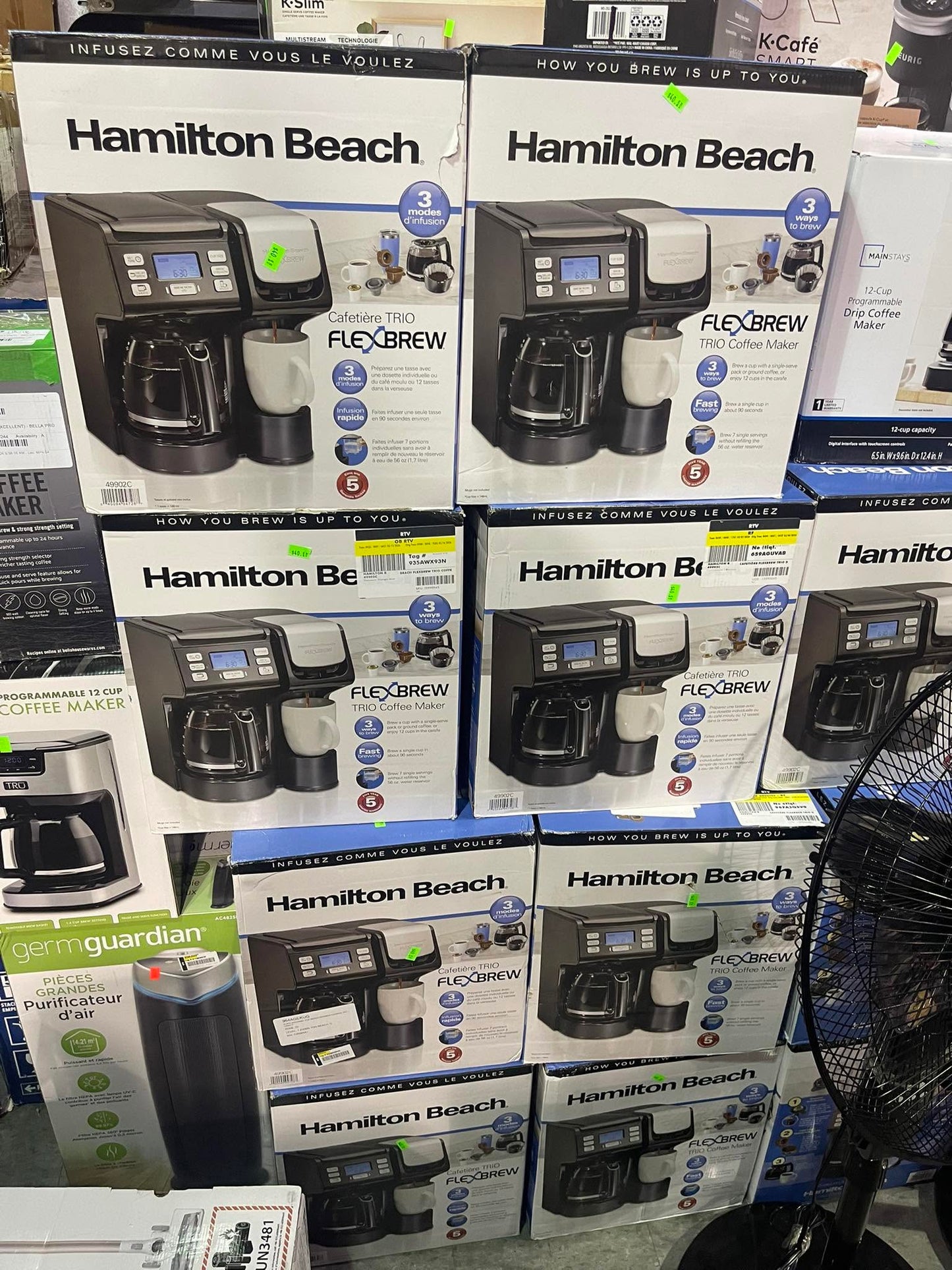 Hamilton Beach FlexBrew Trio Coffee Maker - 12-Cup - Black/Silver