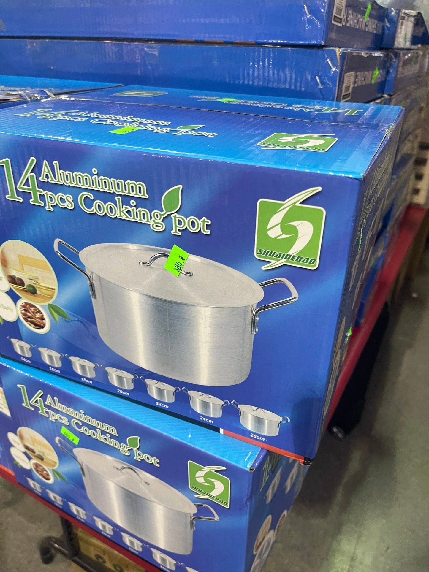 OD 14‑Piece Aluminium Cooking Pot Set (14–26 cm)