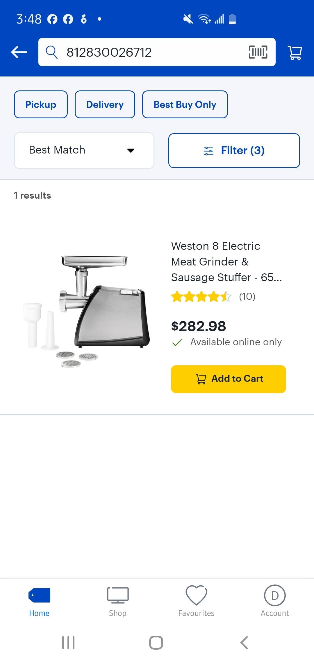 Weston Electric Meat Grinder & Sausage Stuffer,