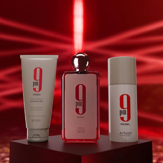 Afnan 9 PM Rebel Unisex Luxury Perfume Gift Set – Eau De Parfum