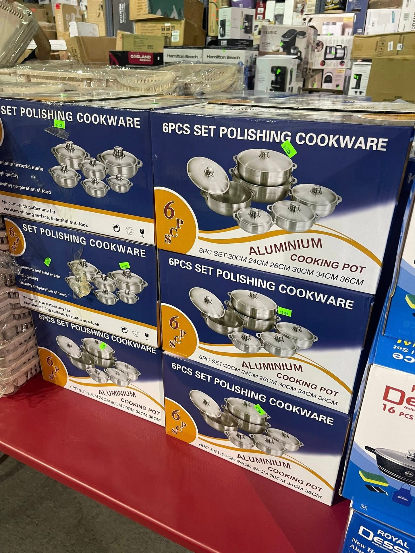 6‑Piece Polishing Aluminum Cookware Set