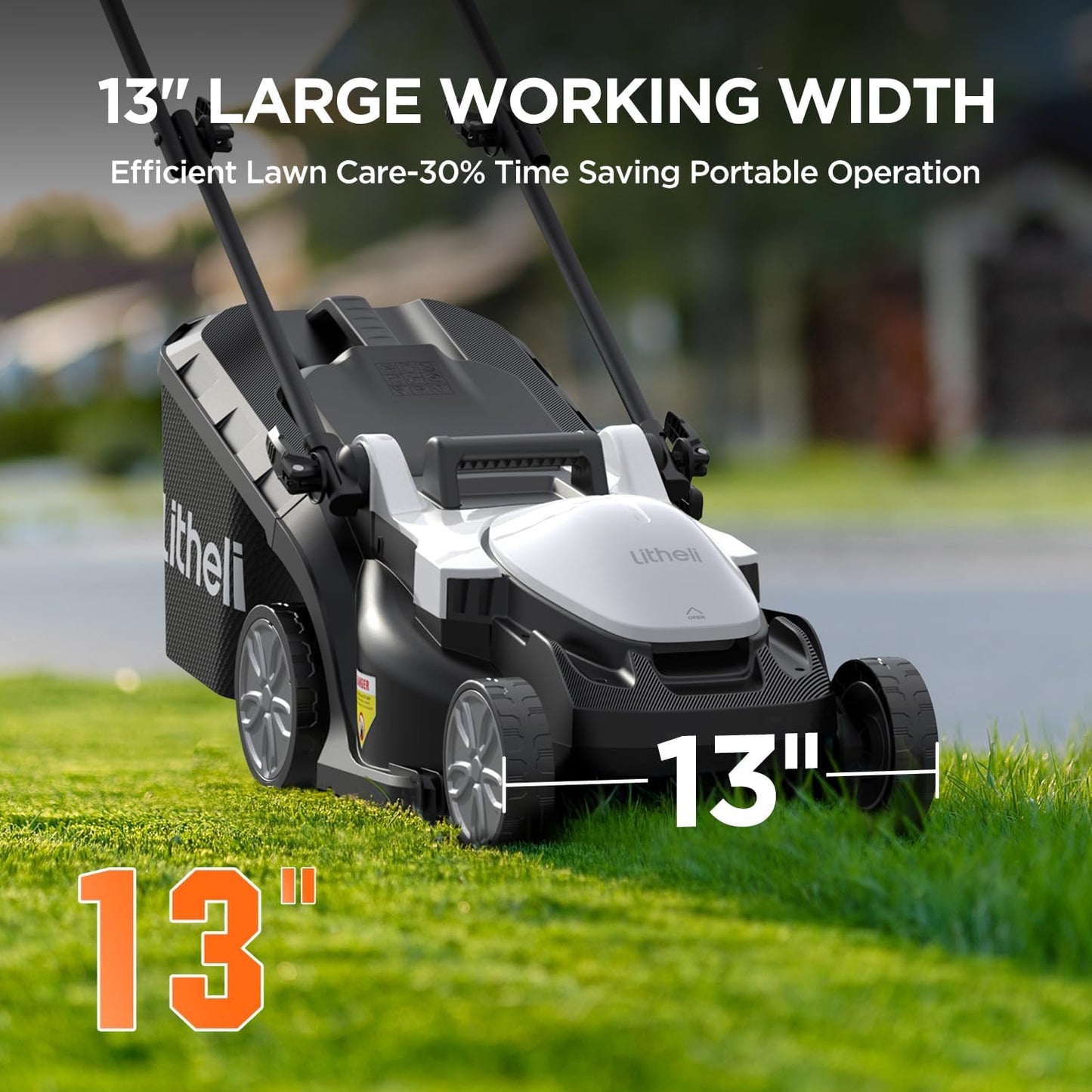 Litheli Cordless Lawn Mower – 13" (U20 Series, 20V