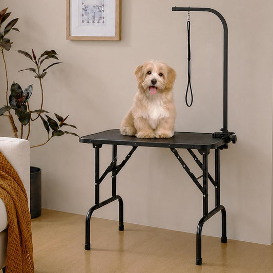 Yaheetech 32in Foldable Pet Dog Grooming Table with Adjustable Height