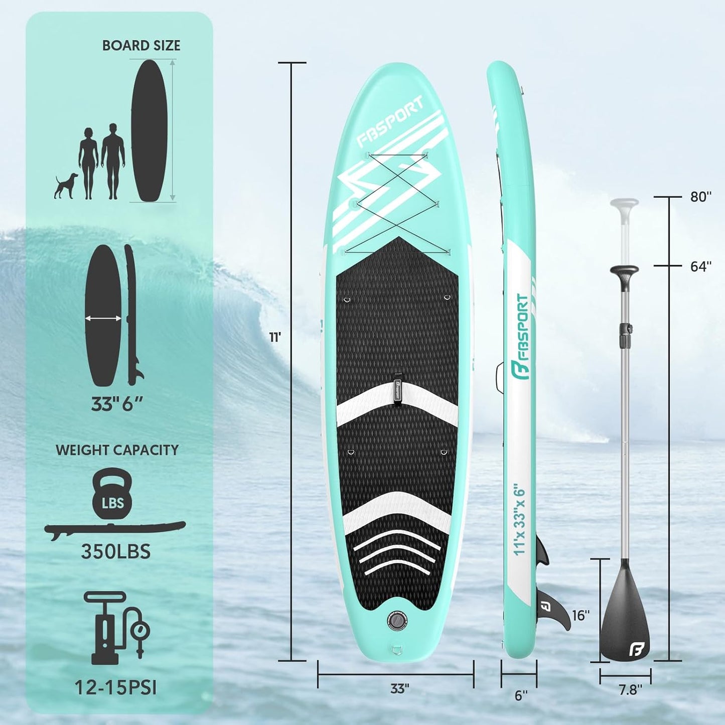 Inflatable Stand Up Paddle Board Inflatable(6 inches Thick