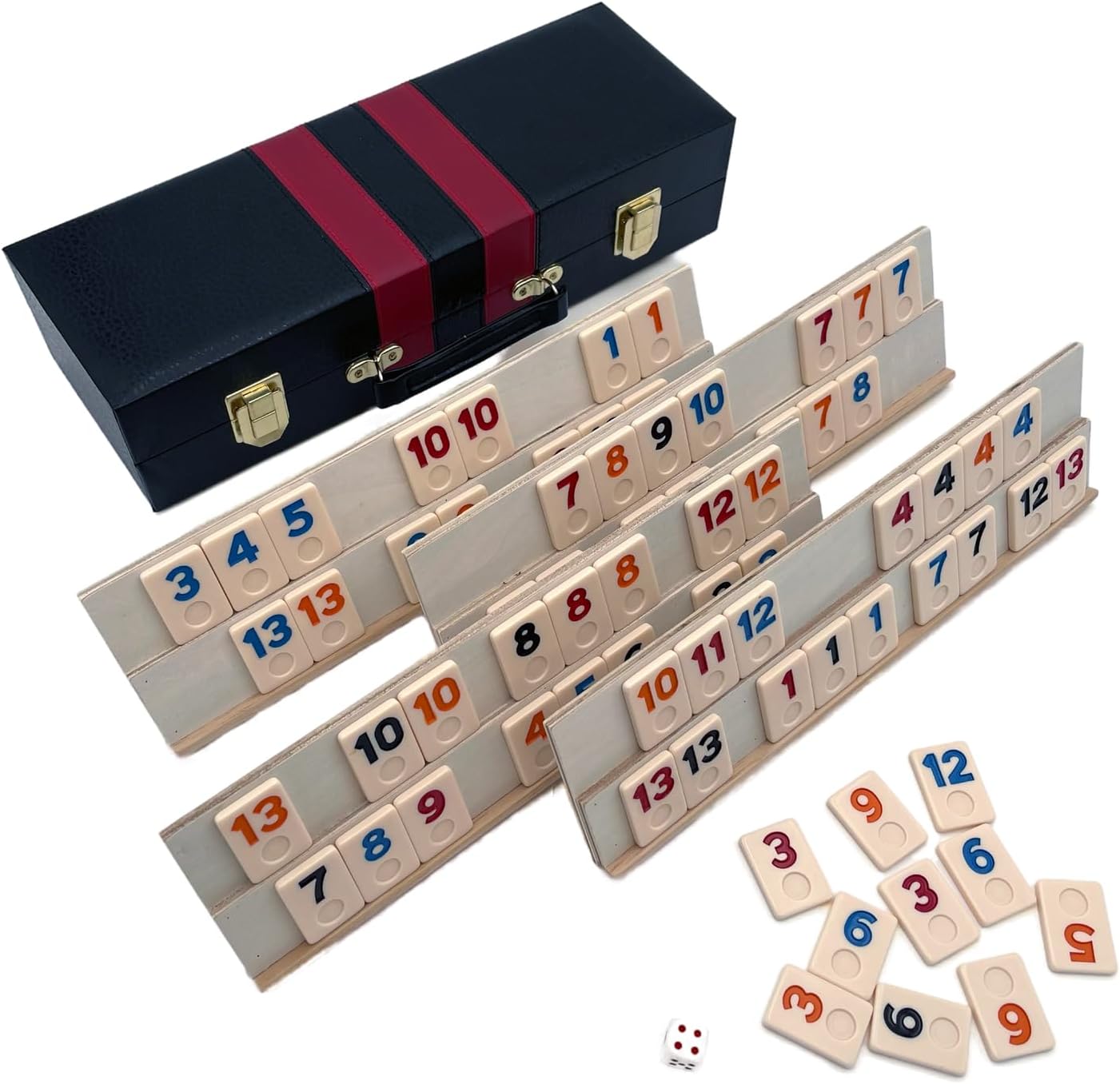 CHH 5017W Deluxe Rummy Set with Wooden Racks