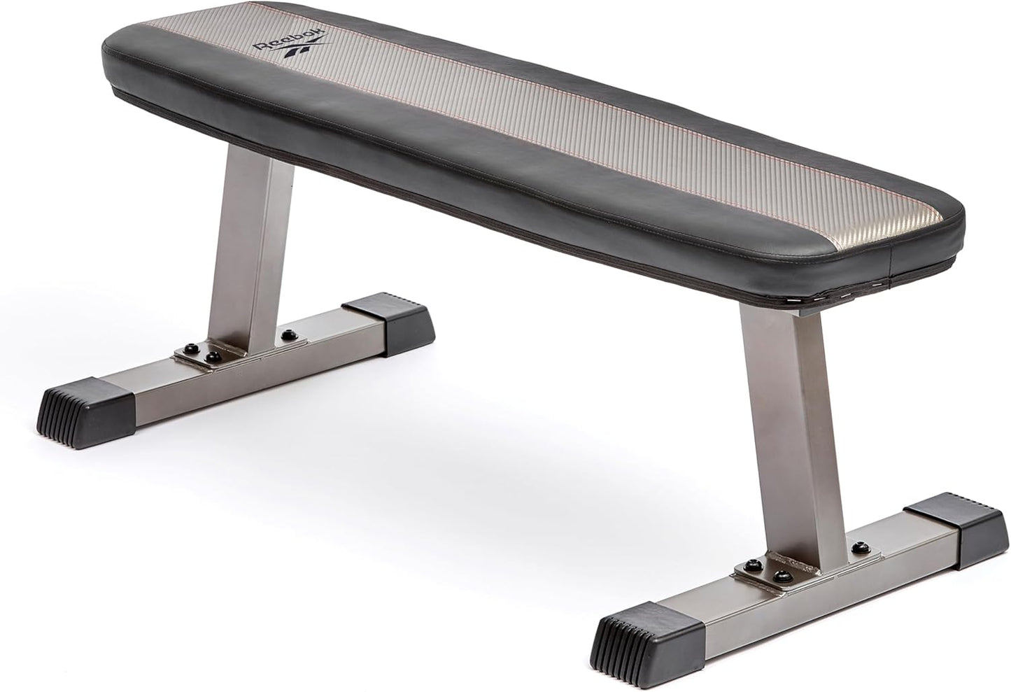 Reebok Flat Bench, 2.5” thick upholstered foam, Non-slip Feet, 3