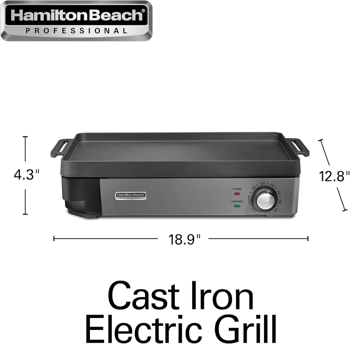 Hamilton Beach Professional Cast Iron Electric Grill
