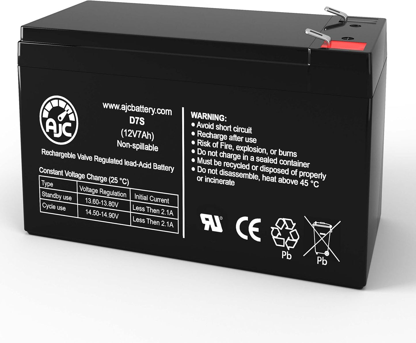 AJC 12V 7Ah Sealed Lead Acid - AGM - VRLA Battery