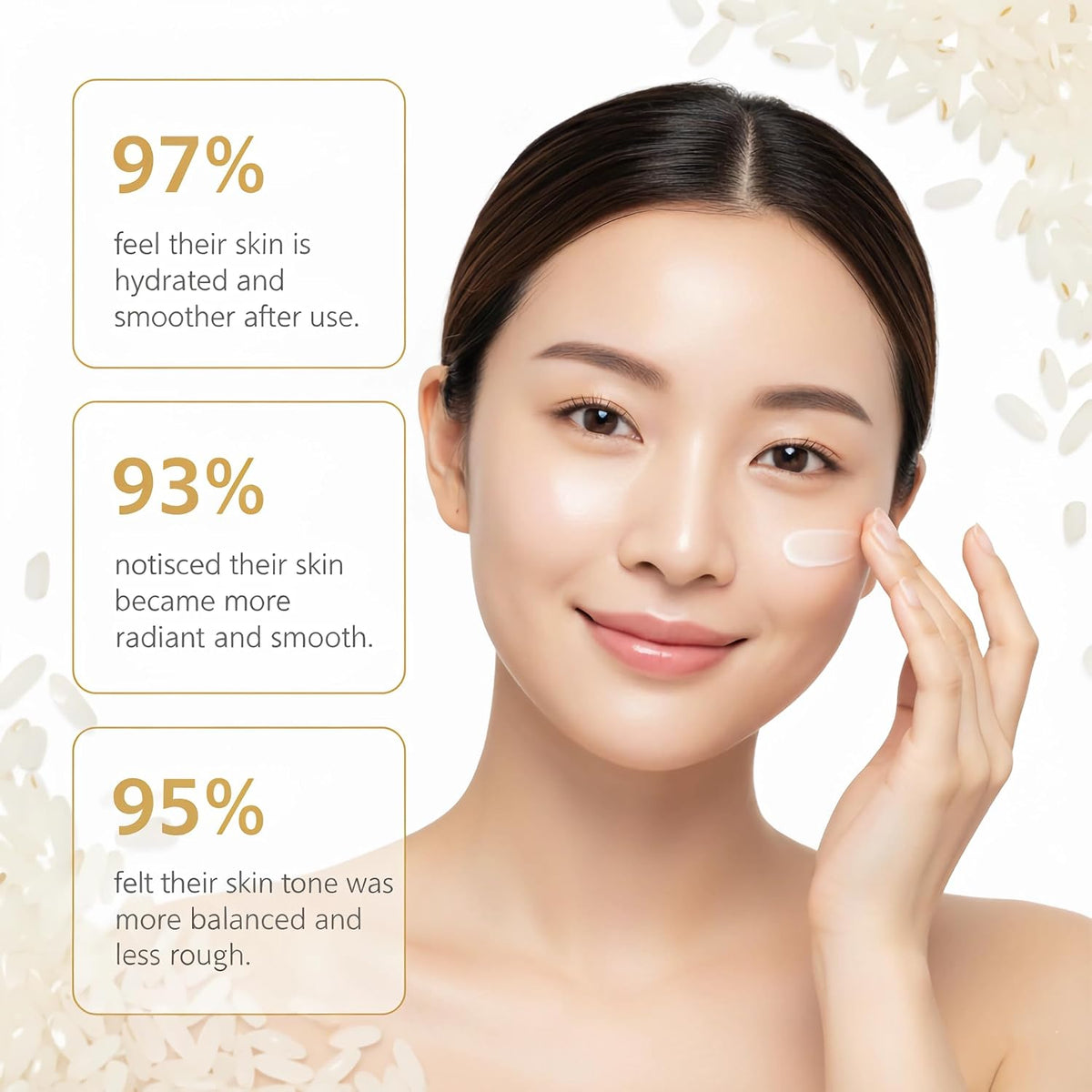 Rice Skin Care Set – 6‑Piece Glow Kit (Rice Extract)