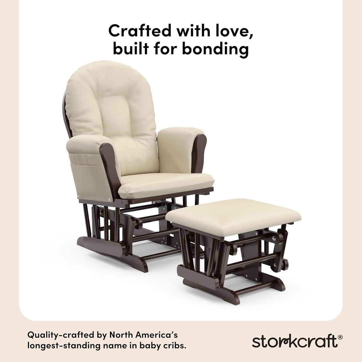 STORKCRAFT HOOP GLIDER & OTTOMAN SET