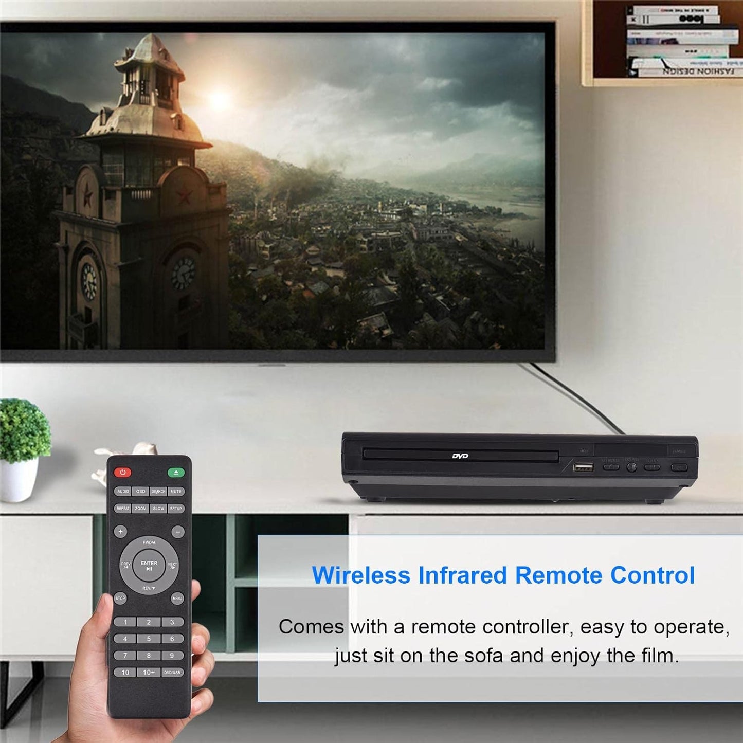 DVD-225 Home DVD/CD Player Digital AV Output, Remote Control
