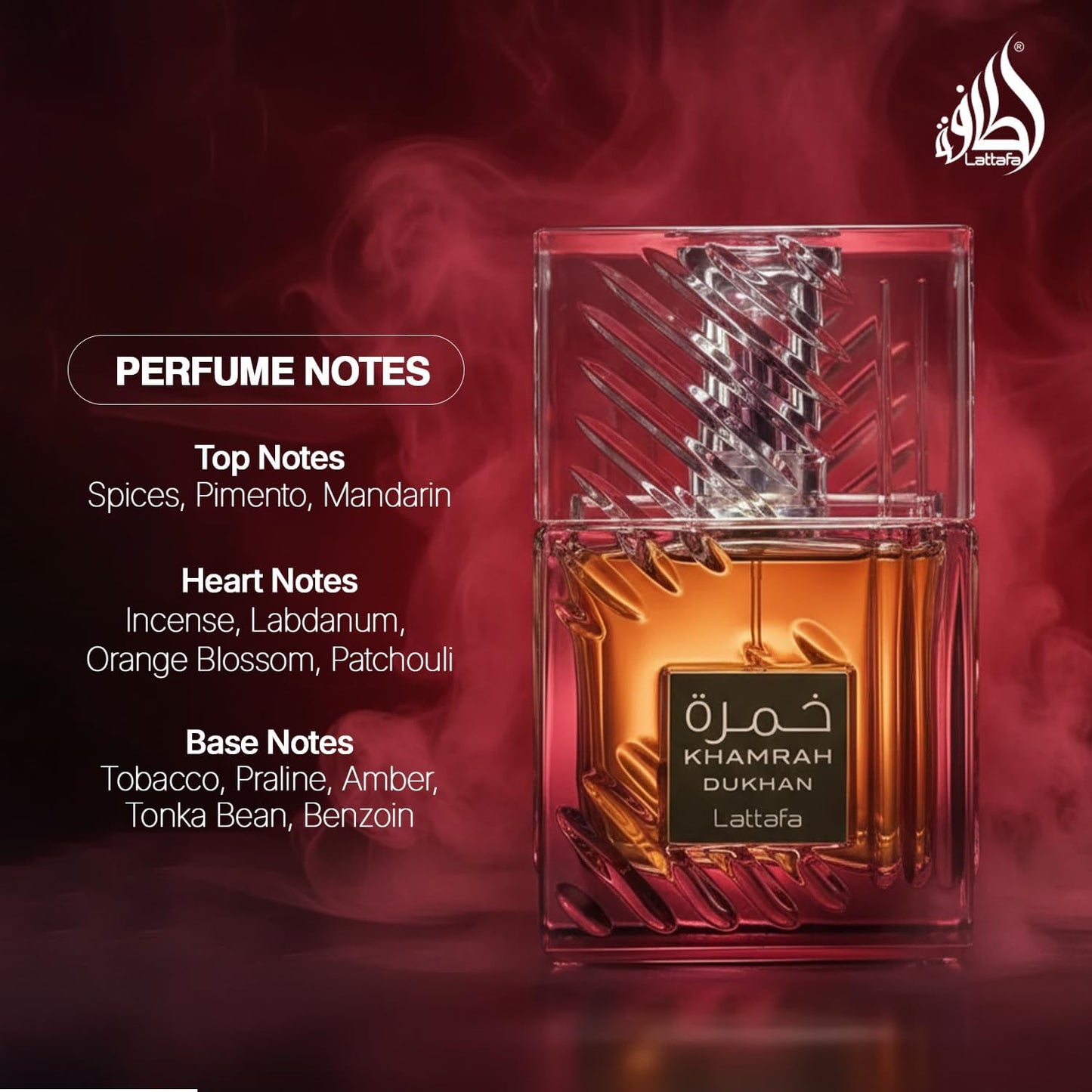 Lattafa Khamrah Dukhan – Eau de Parfum (Unisex, 3.4 oz)