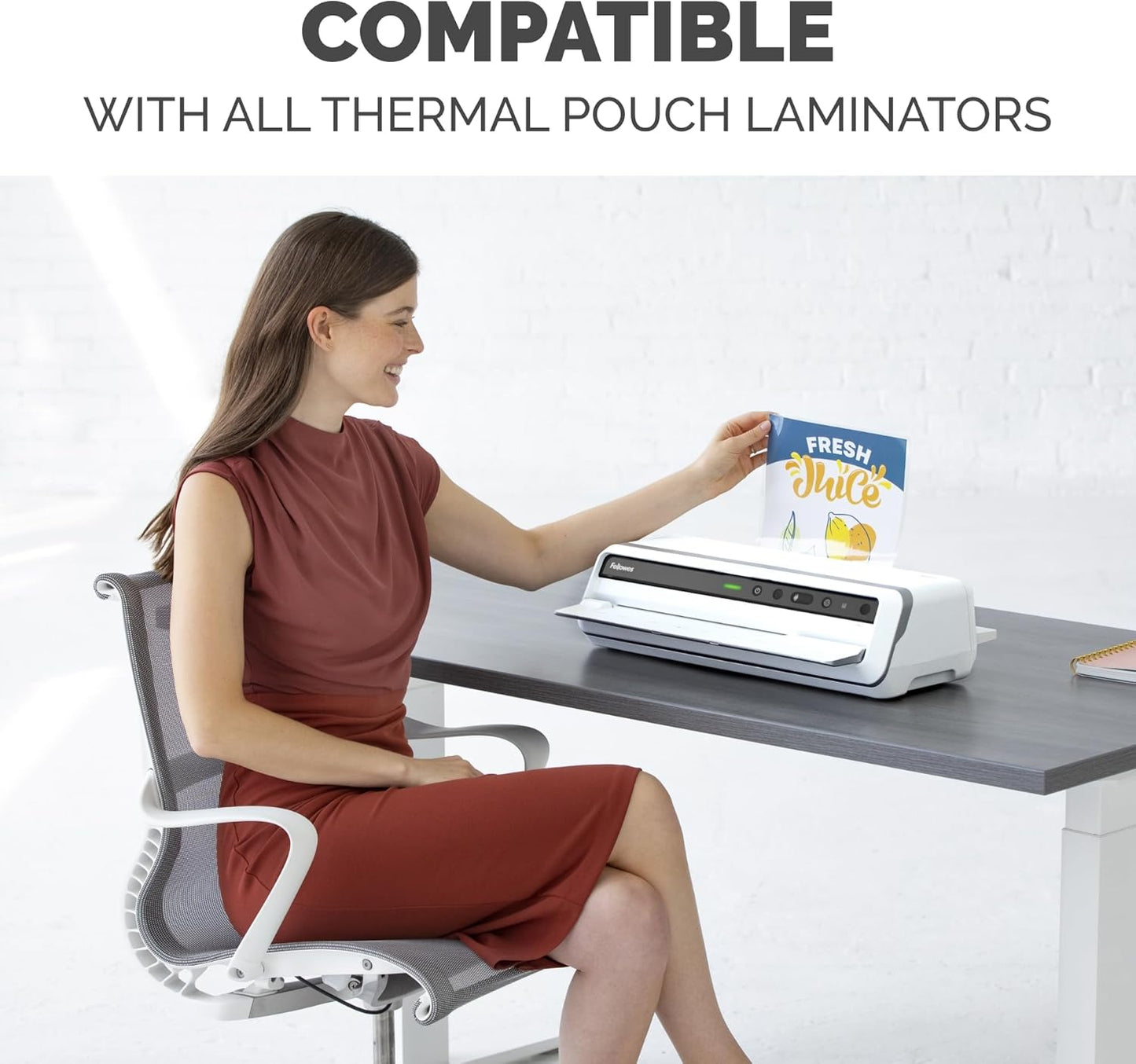 Fellowes Glossy Laminating Pouches – Letter Size, 5 mil, 100 Pack
