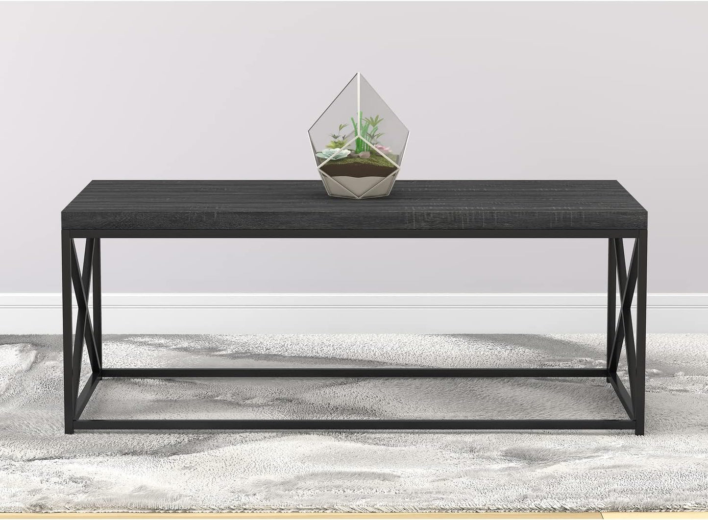 Safdie & Co. 81036.Z.74 Living Room Coffee Coktail Tea Center Table-48 L/Grey Wood/Modern Low Table