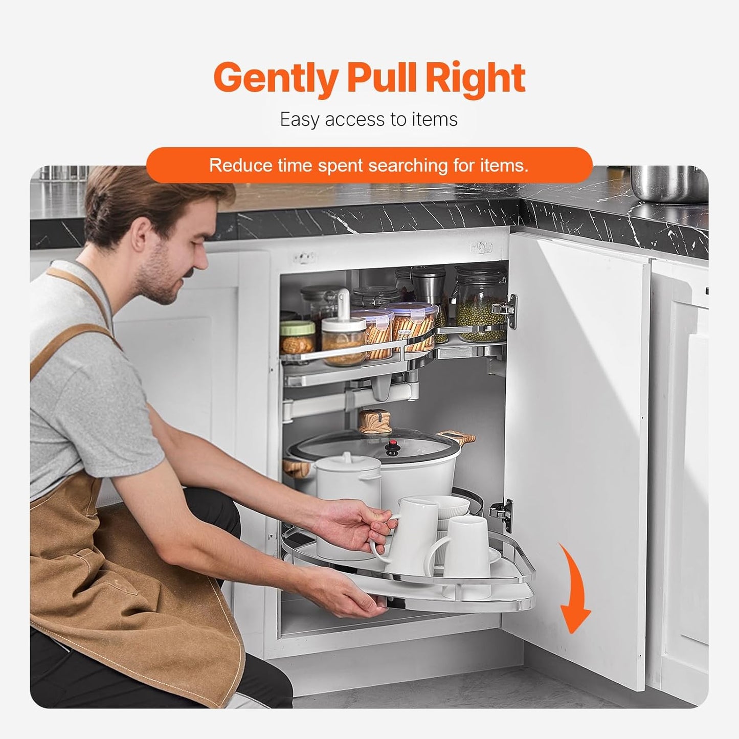 Swing Left Blind Corner Cabinet Organizer