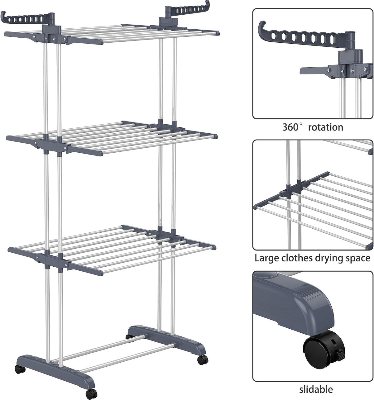 4-TIER FOLDABLE CLOTHES DRYING RACK