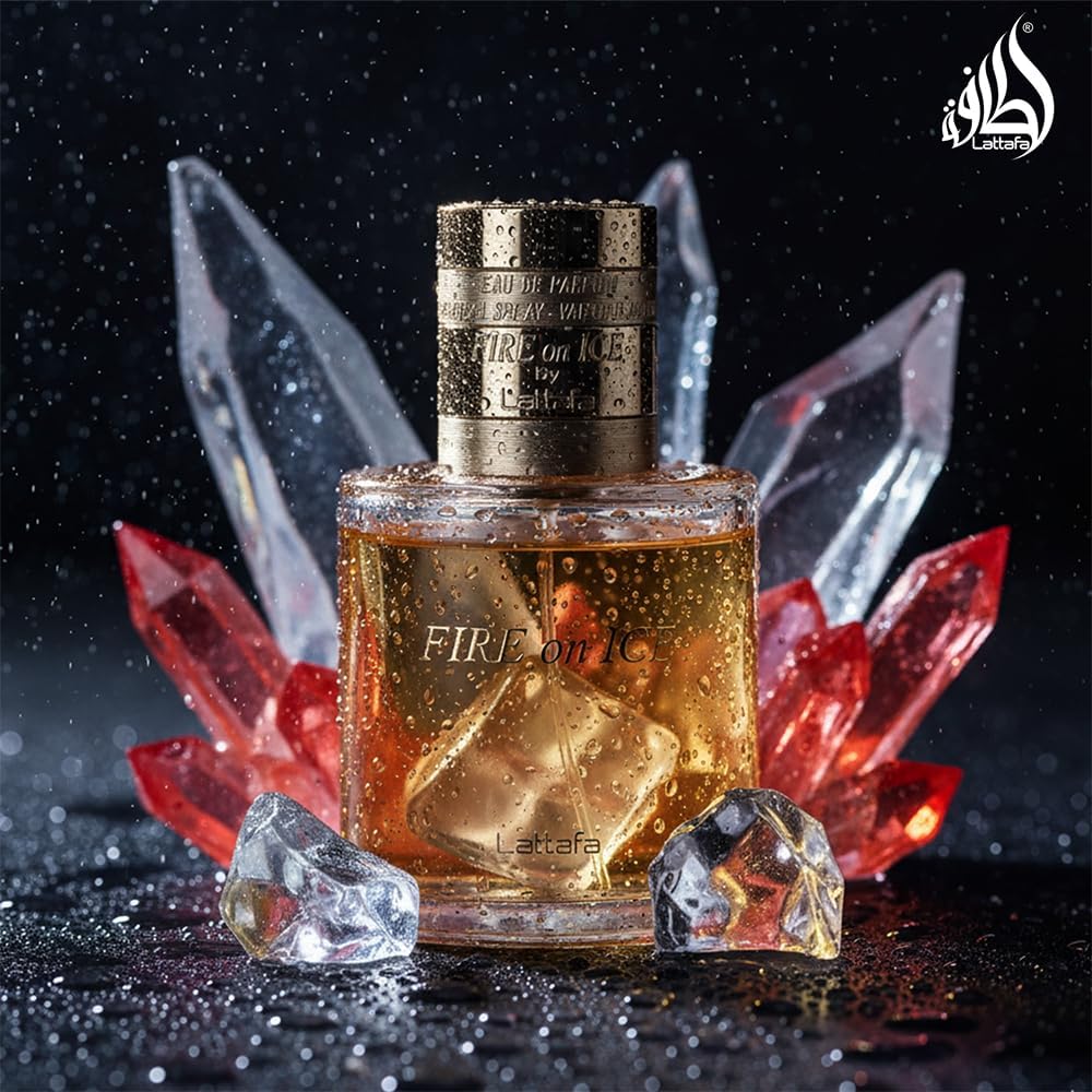 Lattafa Fire On Ice – Fruity, Spicy, Woody, Ambery – Eau de Parfum Spray