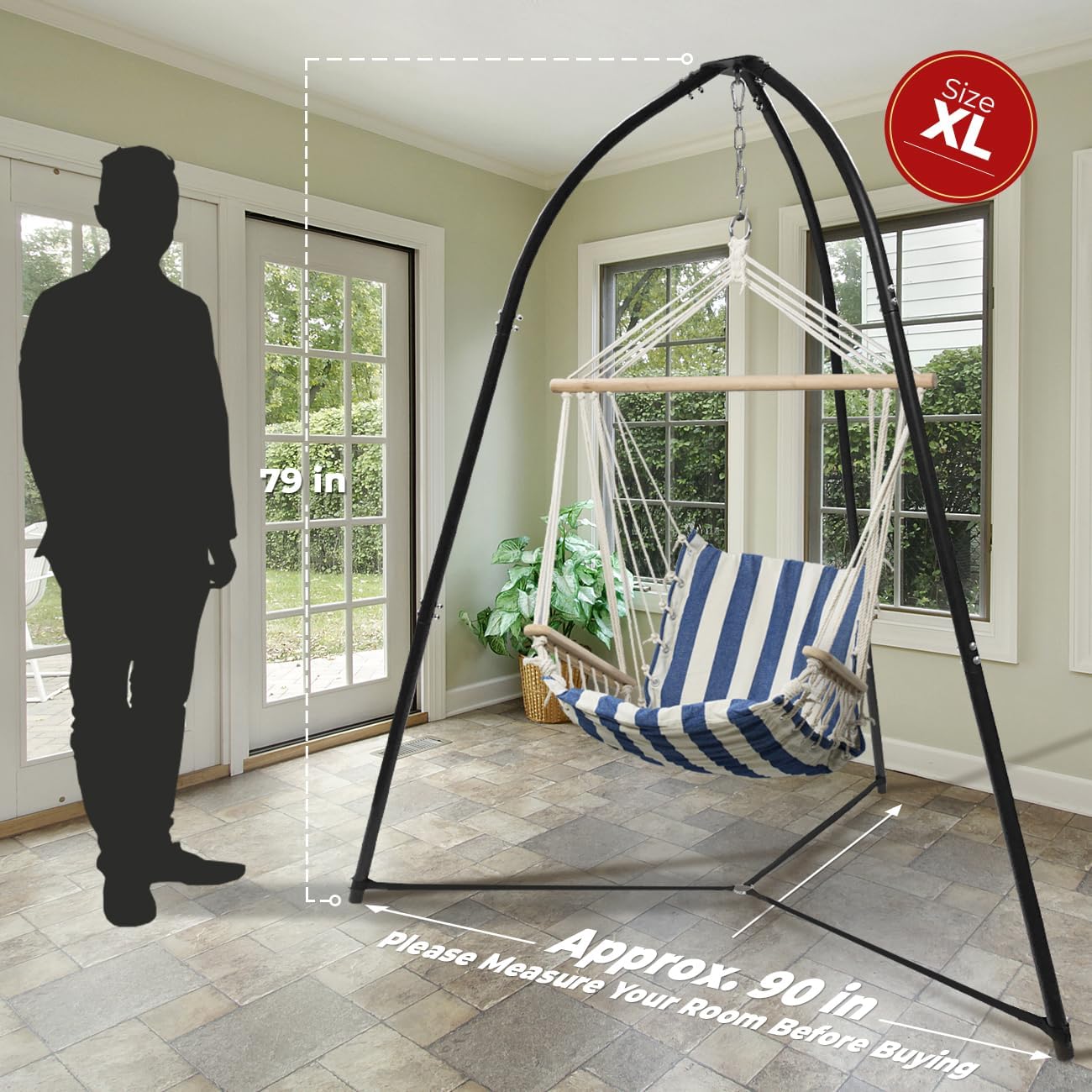 Sorbus Heavy‑Duty Tripod Hanging Chair Stand