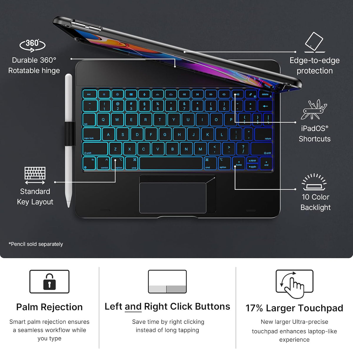 TYPECASE TOUCH KEYBOARD CASE FOR IPAD