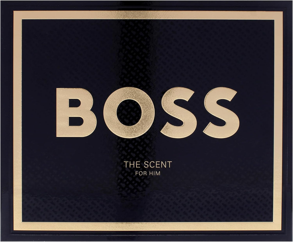 🖤🔥 BOSS Men’s 3‑Piece Gift Set – BOSS The Scent (Festive Edition)