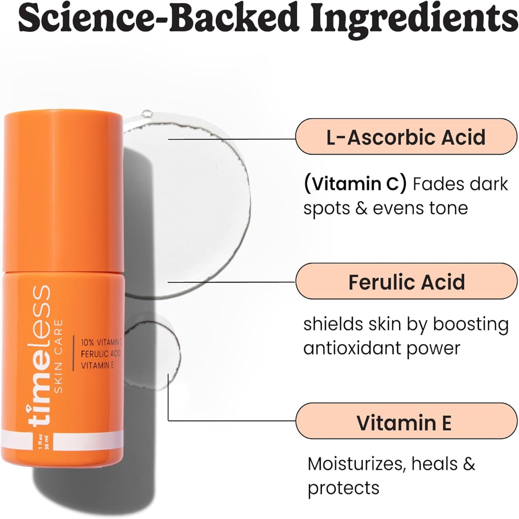 Timeless Vitamin C Plus E 10 Percent Ferulic Acid Serum Serum Unisex 1 oz