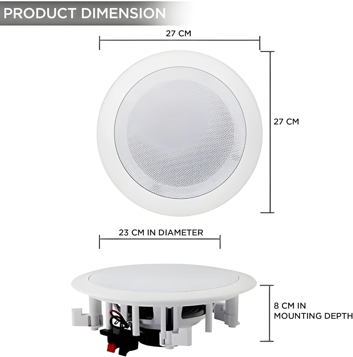 Pyle 8” Bluetooth Ceiling / Wall Mount Speakers (Pair)