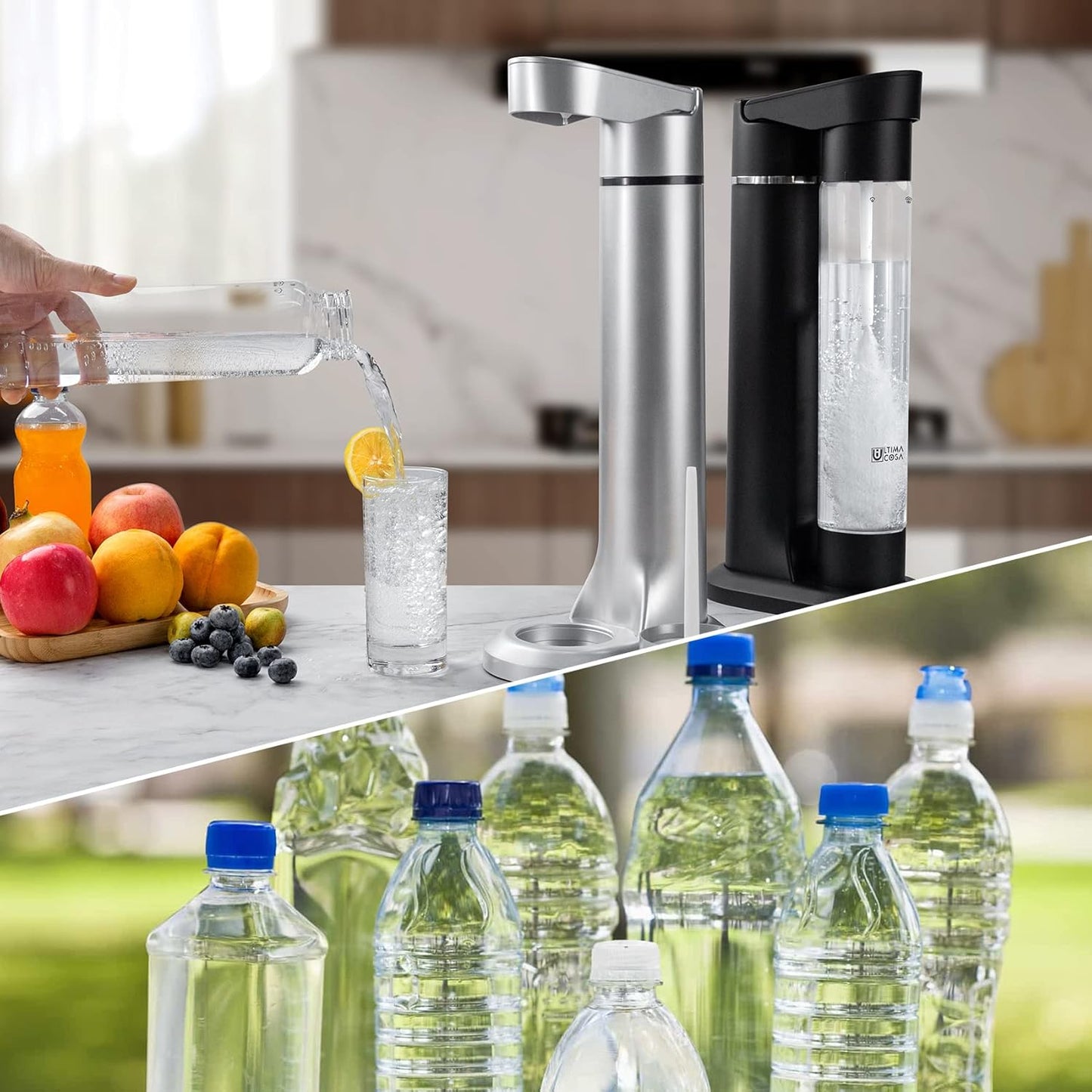 Ultima Cosa Sparkling Water Soda Maker with CO₂ Cylinder