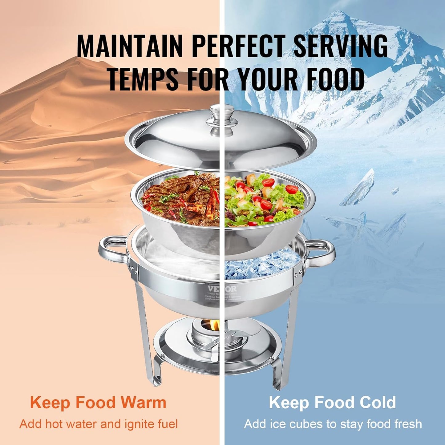 Chafing Dish Buffet SeT Stainless Steel Chafer with Full Size Pa