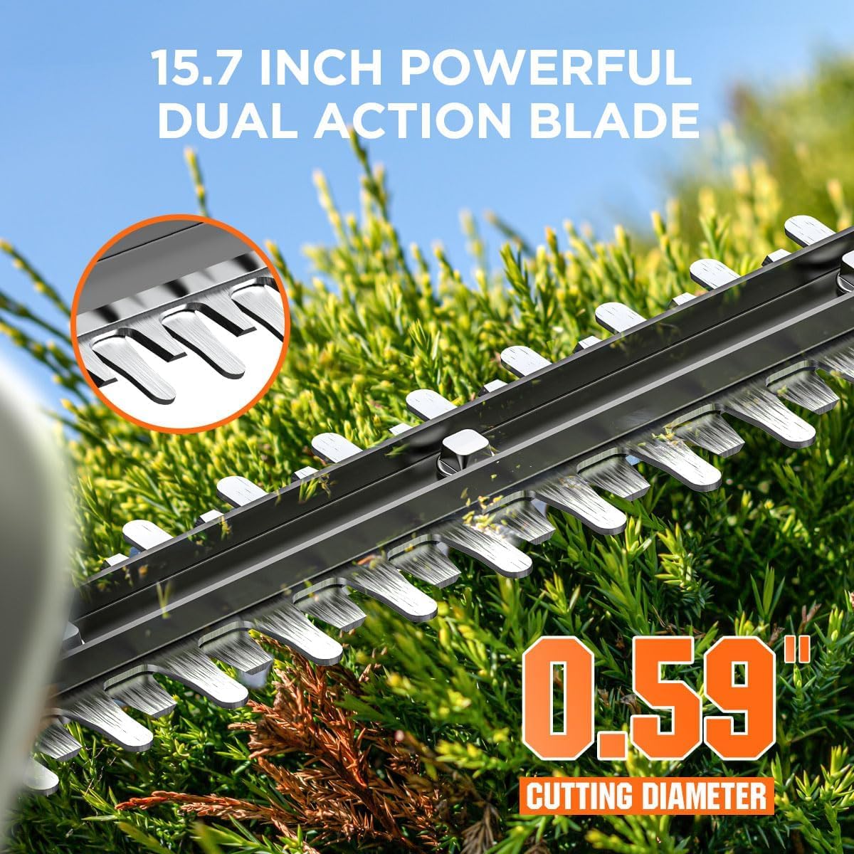Litheli 20V Cordless Hedge Trimmer – 16" Blade