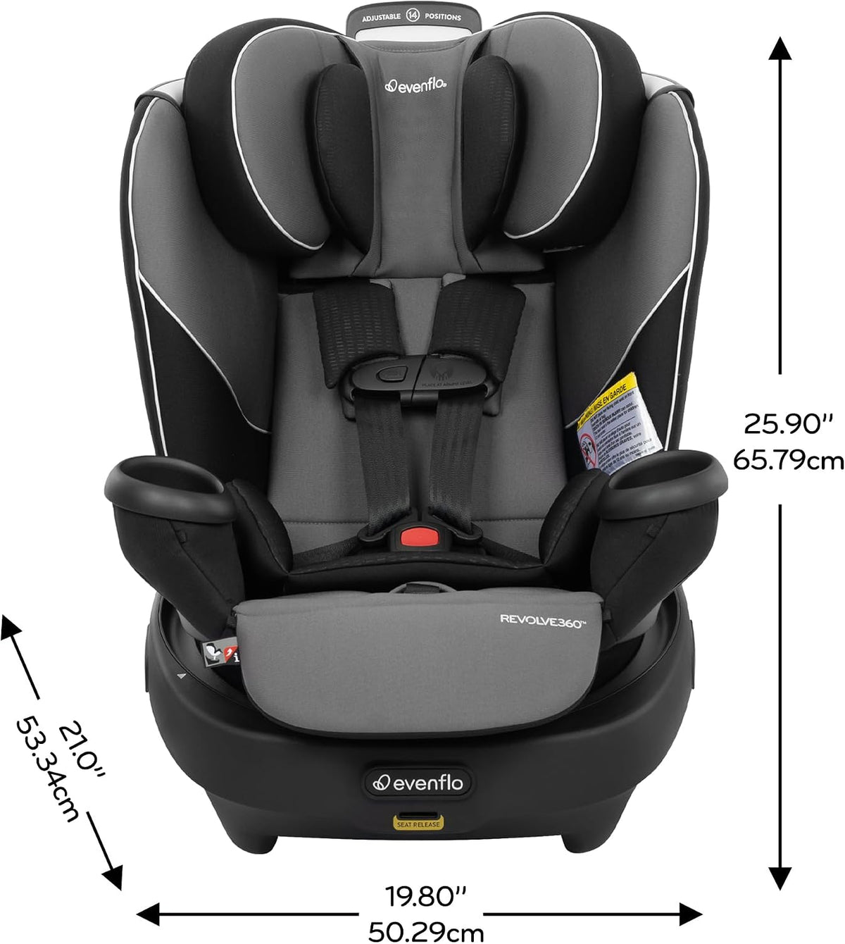 🩶🚗 Evenflo Revolve360 – Rotational All‑In‑One Convertible Car Seat