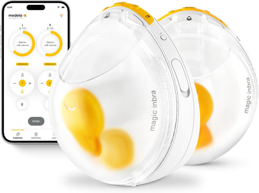 Medela Magic InBra Hands-free Wearable Breast Pump with FluidFeel Technology, App Connectivity and Advanced Sensor Control, Ultra-Slim, Ultra-Lightweight, Silent, Hospital-Grade