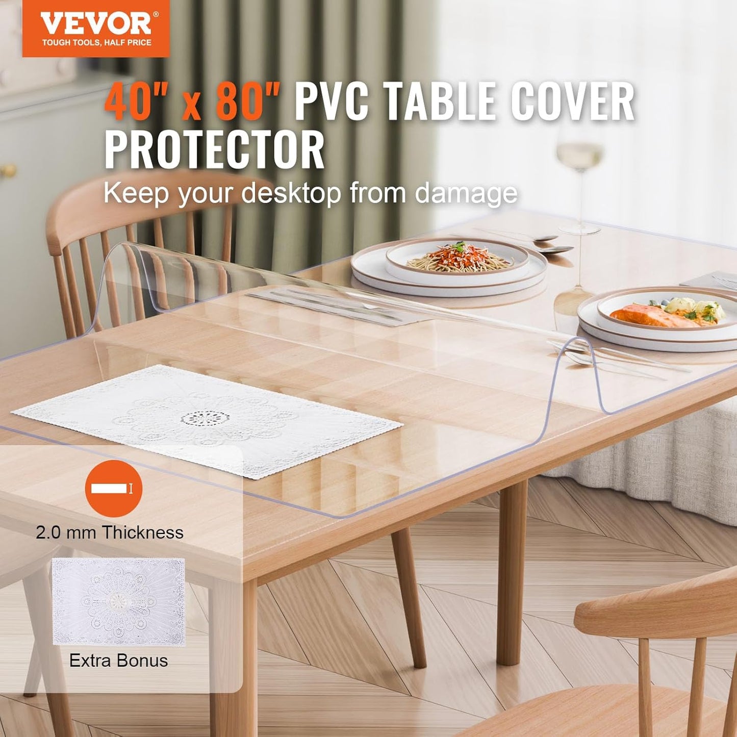 Plastic Table Cover – Clear Table Protector