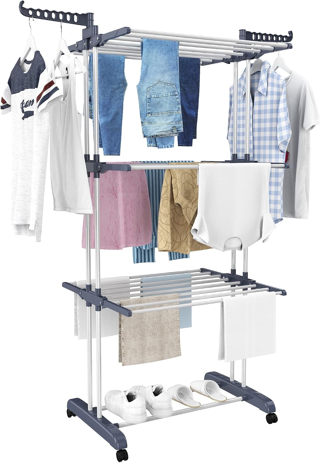 4-TIER FOLDABLE CLOTHES DRYING RACK