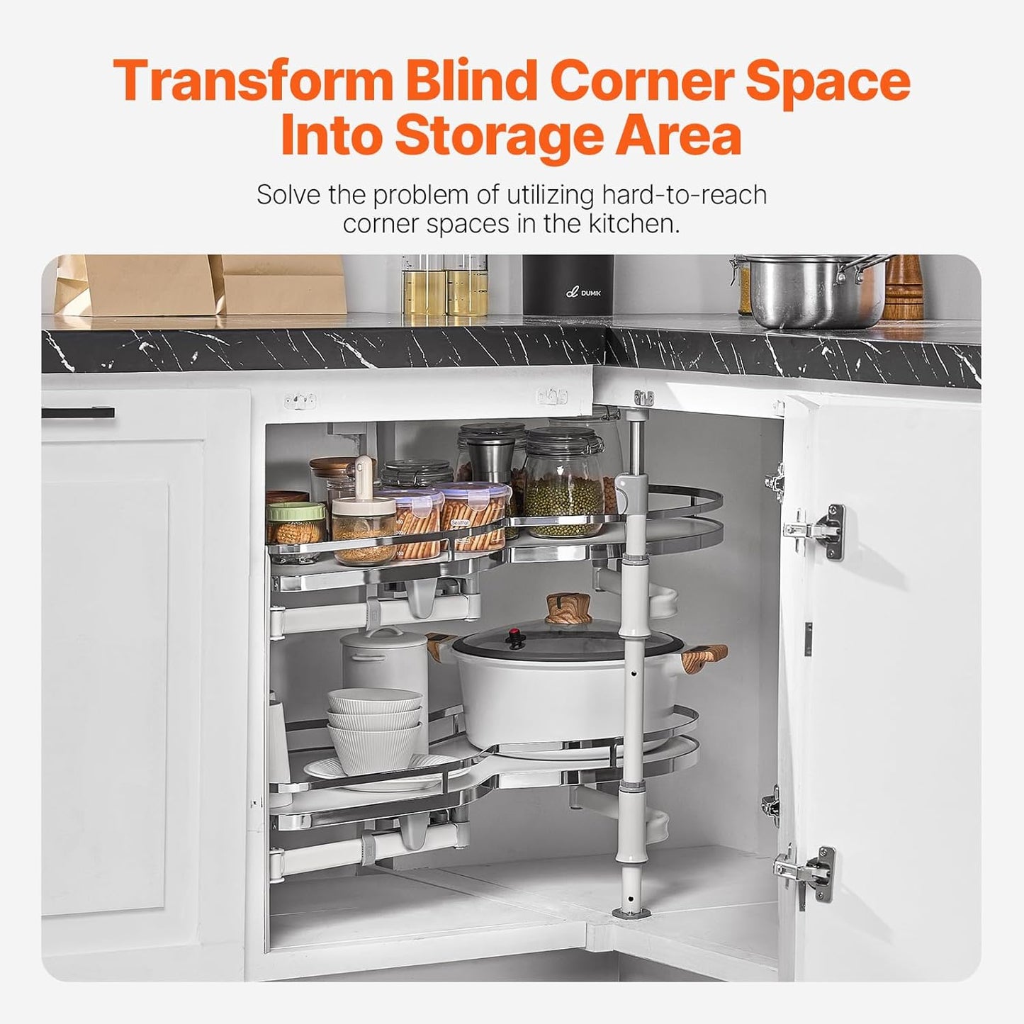 Swing Left Blind Corner Cabinet Organizer