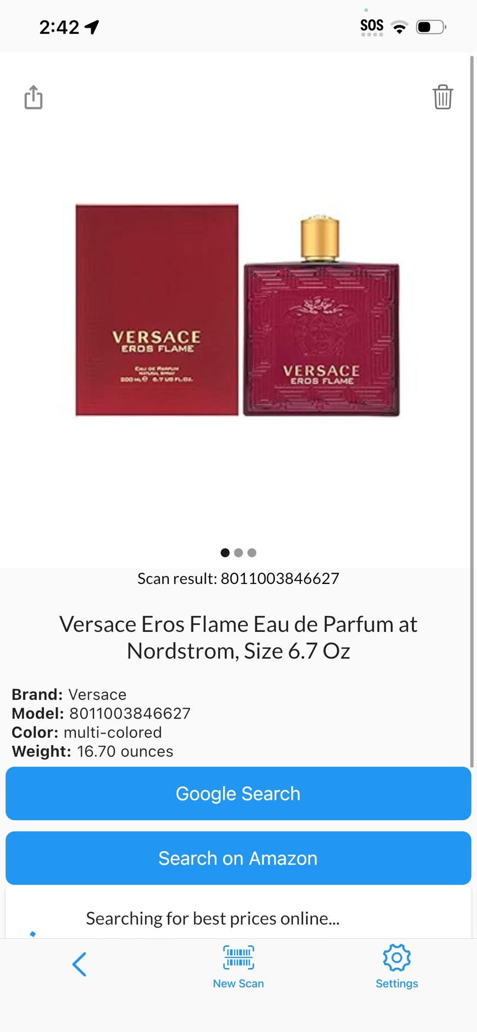 Versace Eros Flame – Eau de Parfum 6.7 oz (Men)