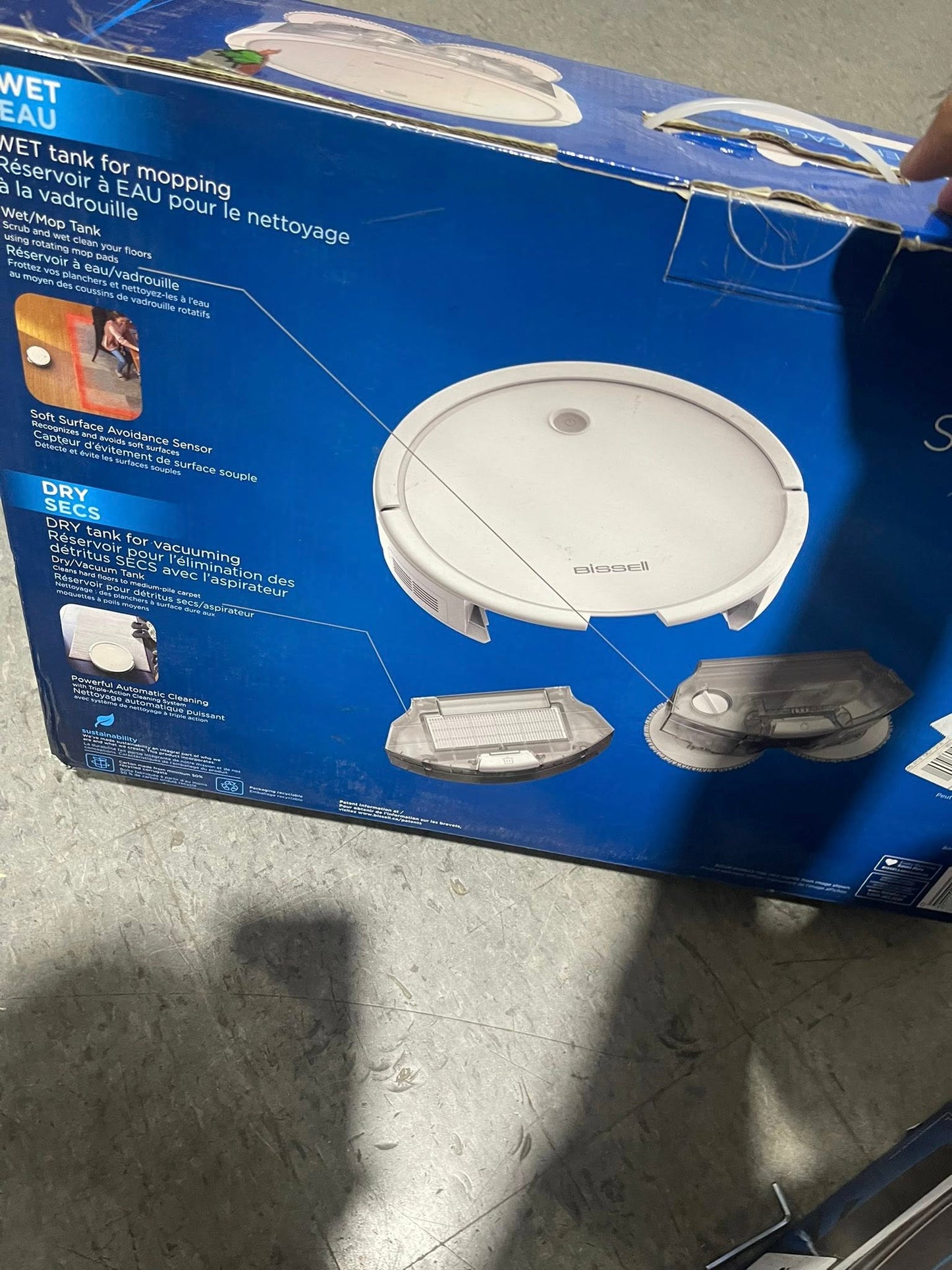 Bissell - Robot Vacuum - Spinwave® - 2-in-1 Wet Mop and Dry Robot Vacuum - WiFi Connected