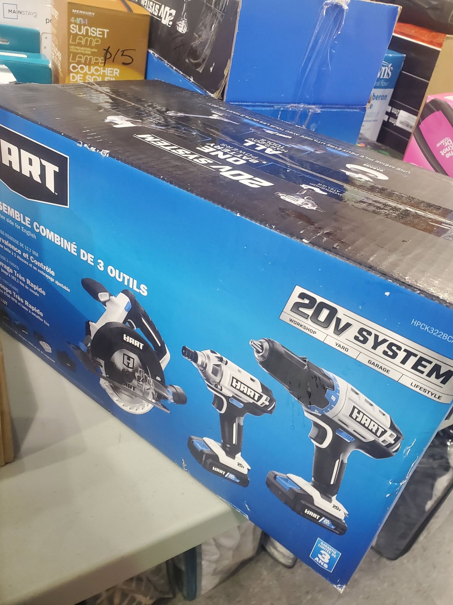HART 20V – 3‑Tool Combo Kit + (2) 2.0Ah Batteries
