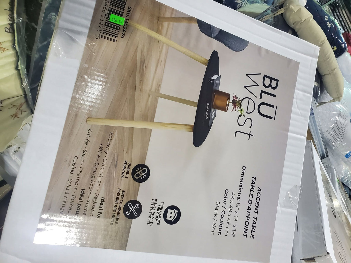 Blue West Accent Table – Modern & Stylish