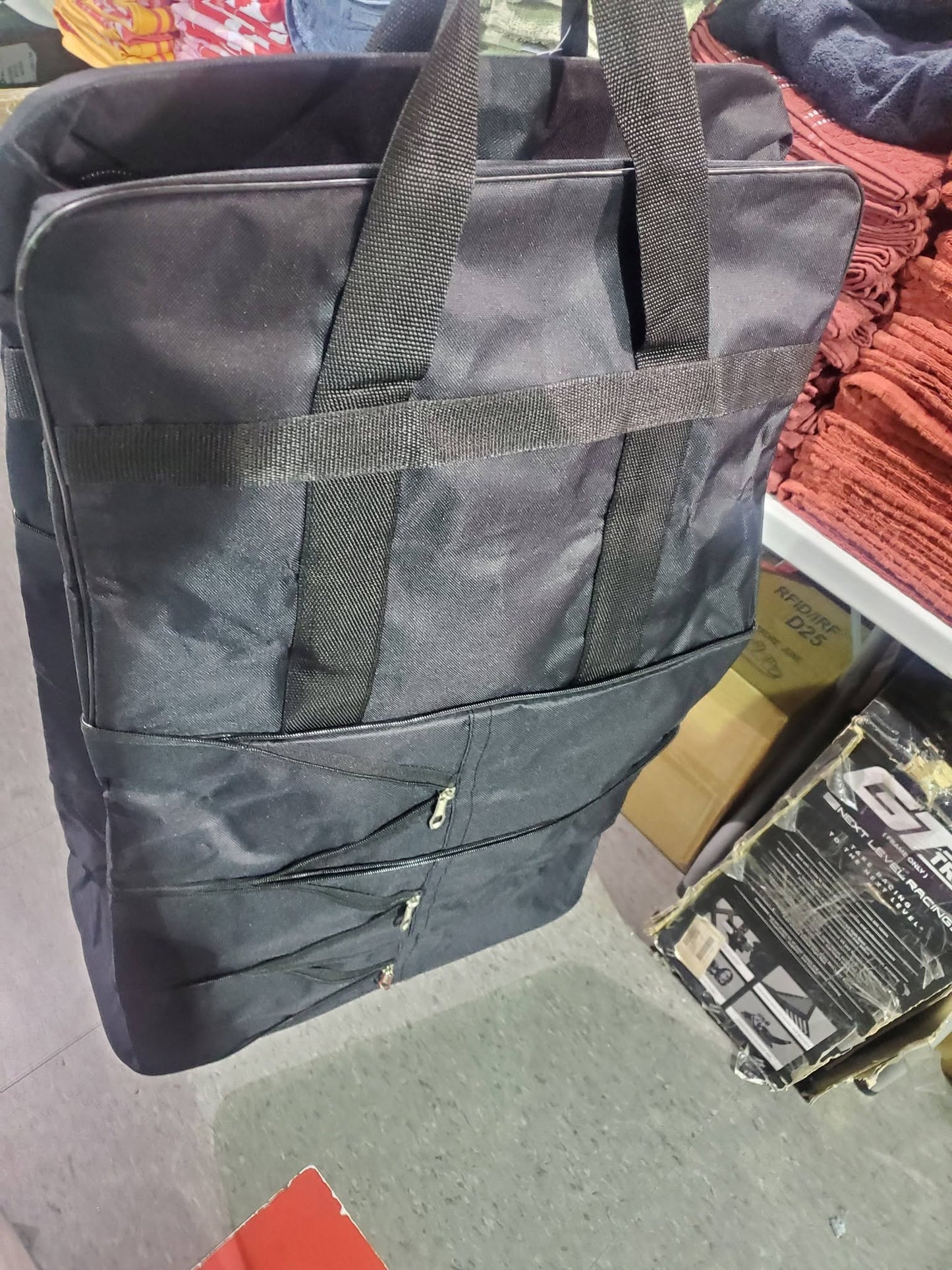 34" Expandable Wheeled Duffle Bag – Black