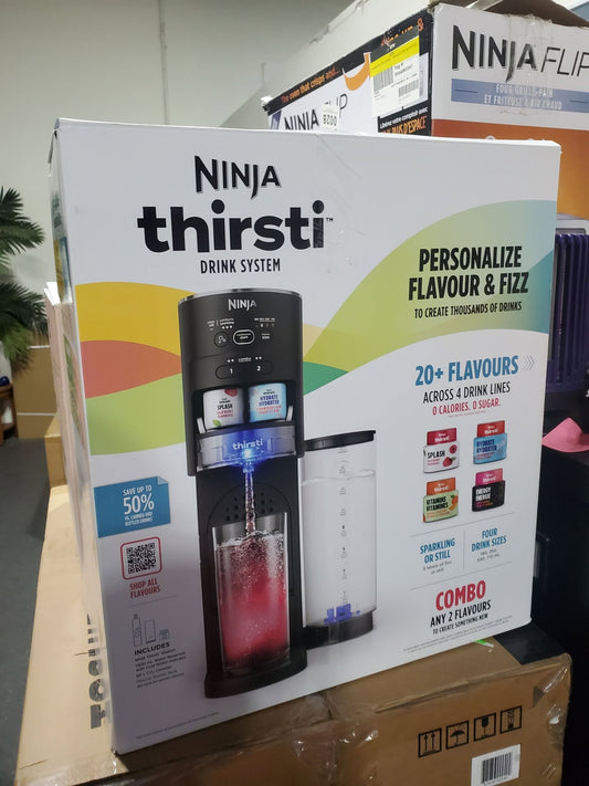 Ninja Thirsti Drink System, Soda Maker, Sparkling,Personalize Flavor, Carbonated Water Machine,