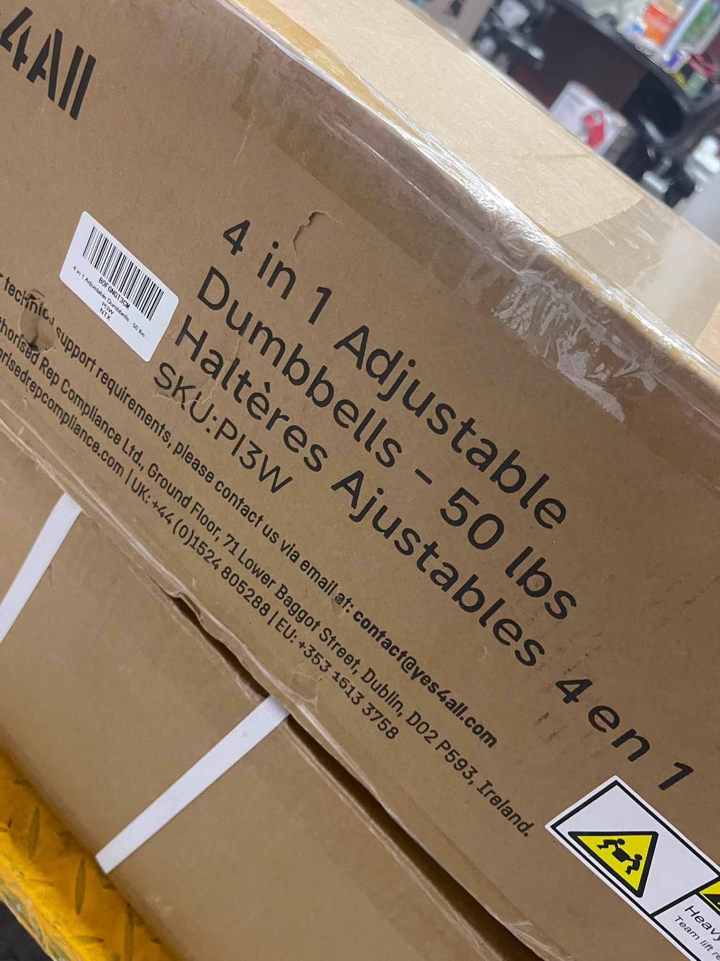 Yes4All Adjustable Dumbbell – 50 lbs + Connector