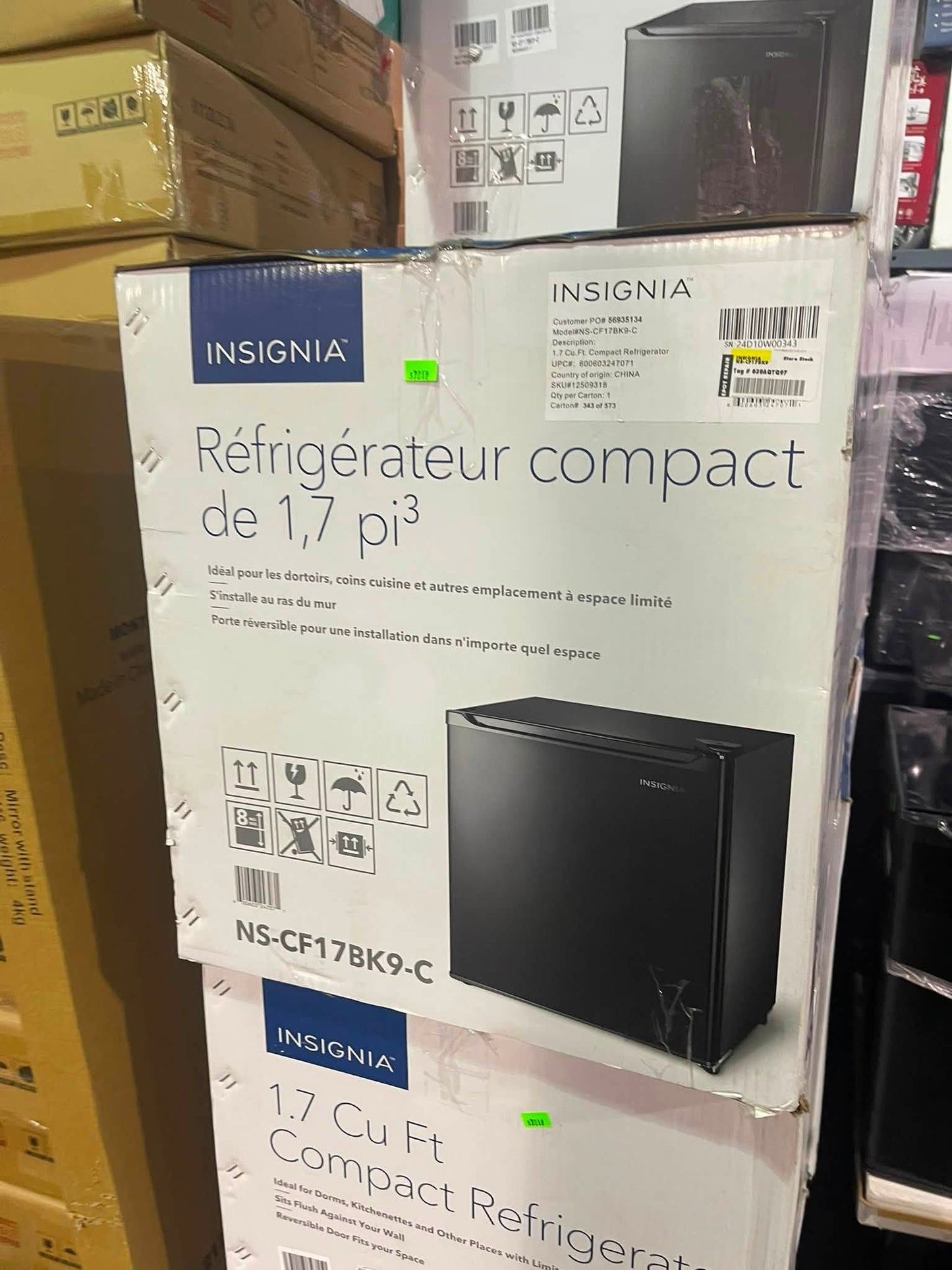 Insignia Compact 1.7 Cu. Ft. Freestanding Bar Fridge