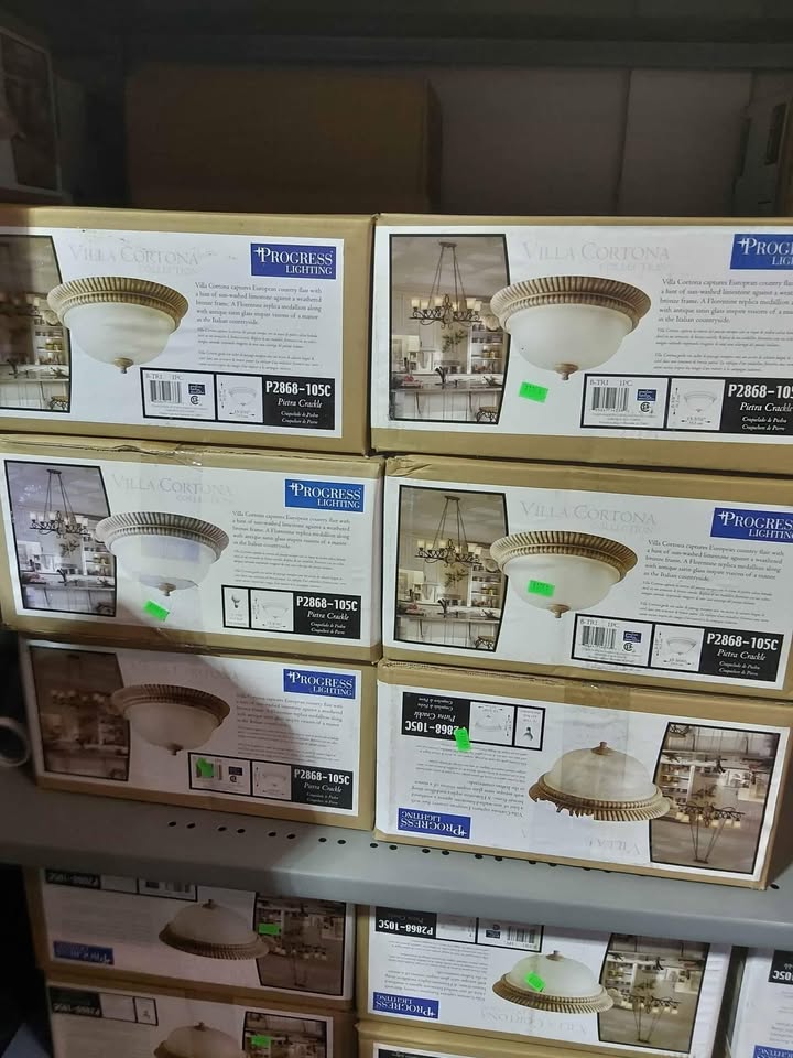 Progress Lighting – Villa Cortona Flush Mount Ceiling Light (Bronze Frame)