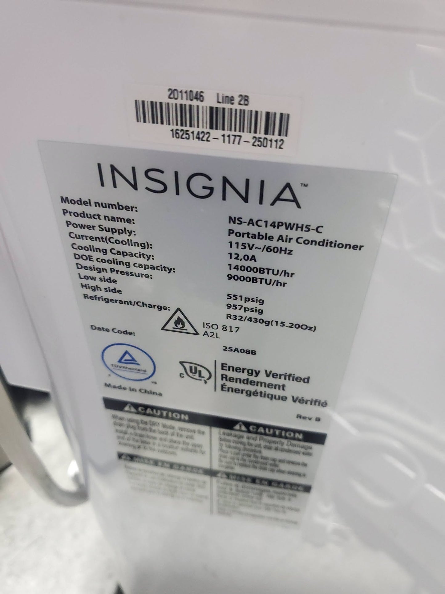 ⚡ Insignia Portable Air Conditioner – 14,000 BTU (400 sq ft Coverage)