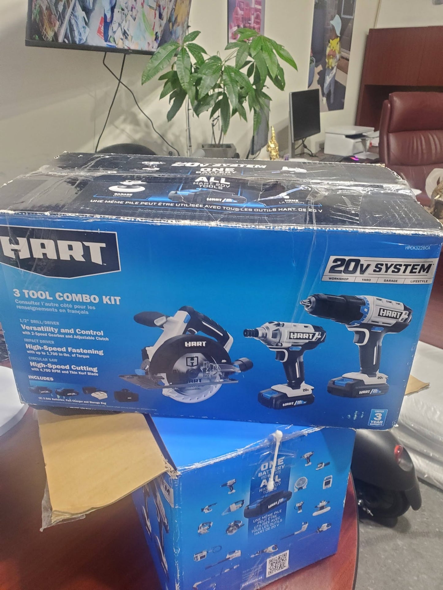 HART 20‐Volt 3‐Tool Combo Kit – TOOL‐ONLY (No Battery, No Charger)