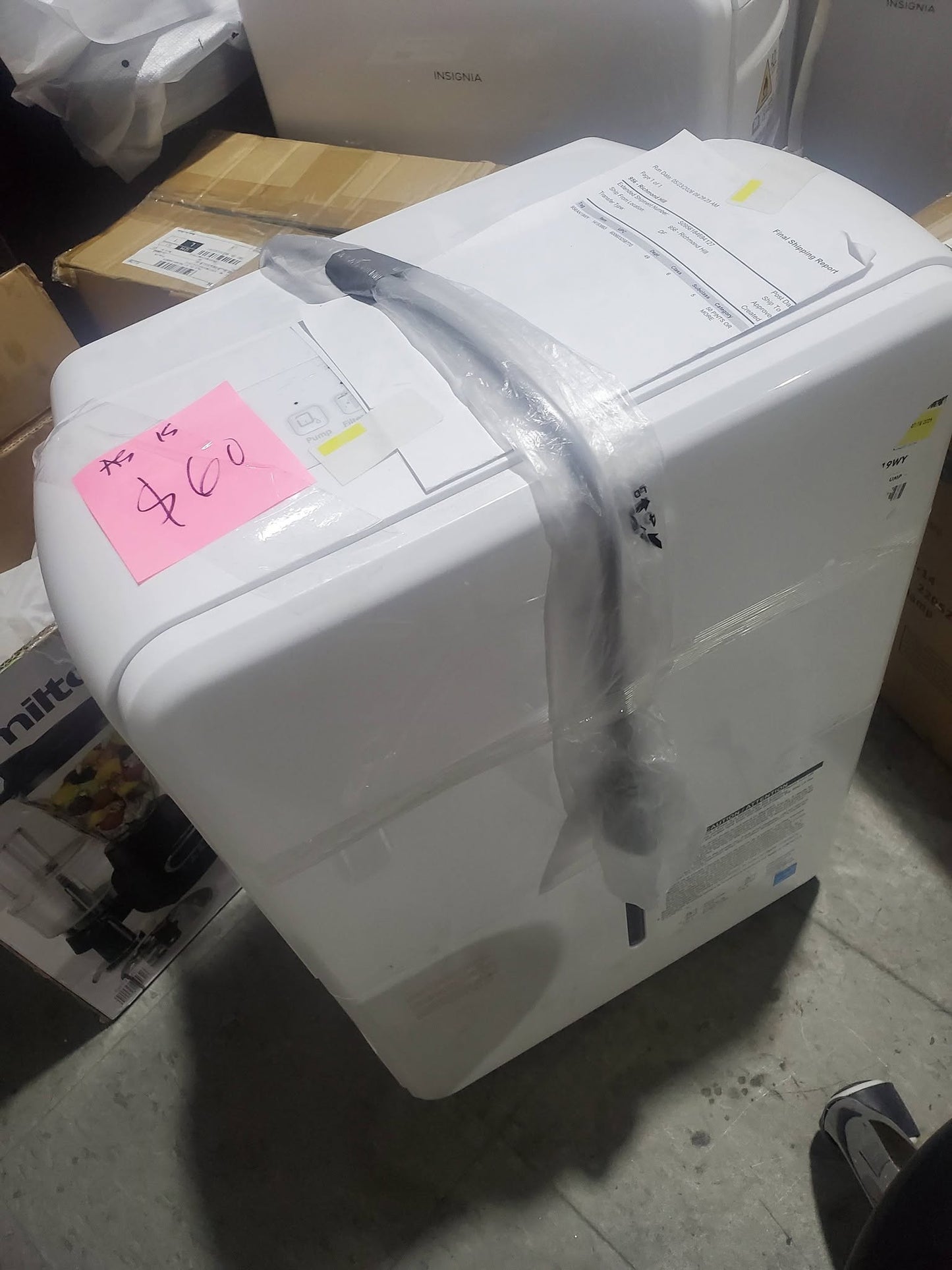 50 Pint Insignia Dehumidifier – For $50!!