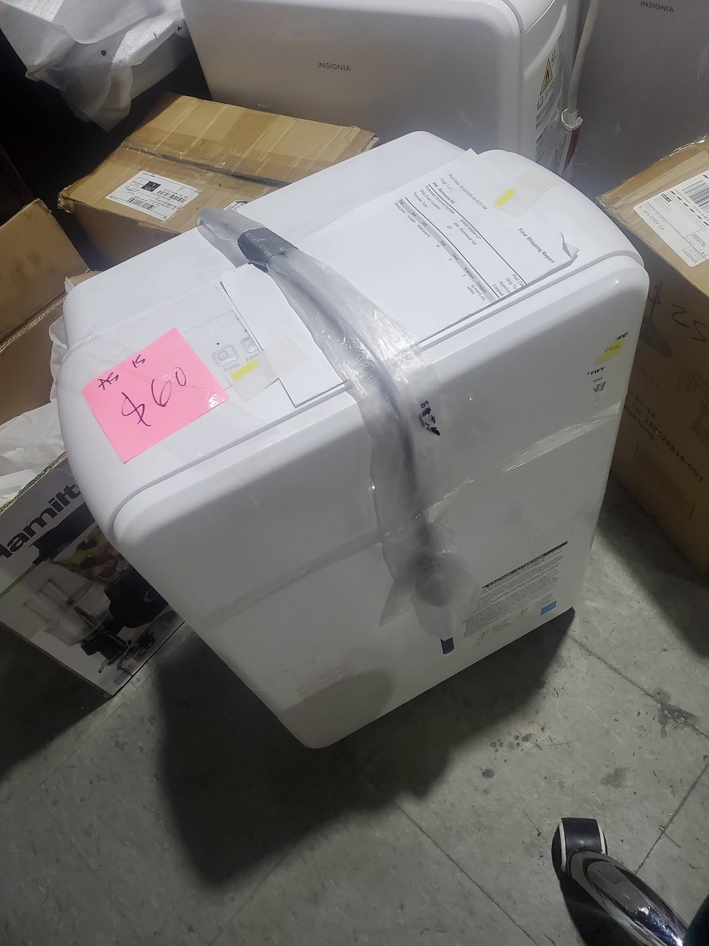 50 Pint Insignia Dehumidifier – For $50!!