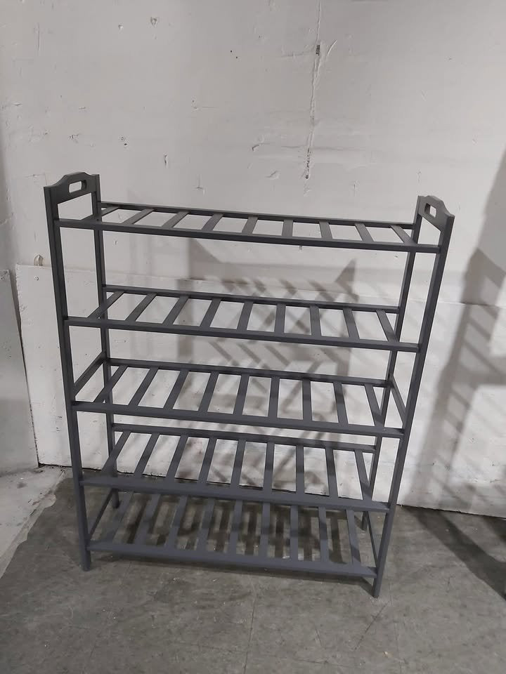 5‐Tier Bamboo Shoe Rack – Brand New