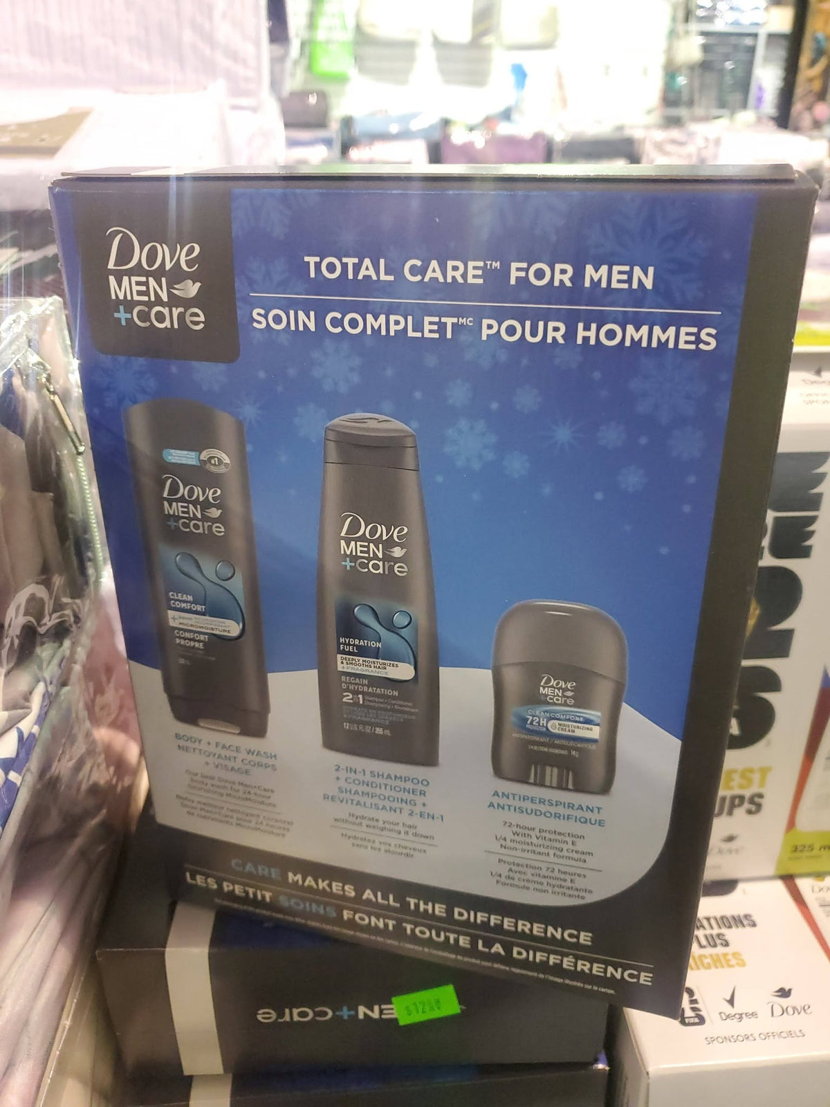 Dove Men+Care Gift Set Body Wash,ShampooConditioner, Antiperspirant Deodorant Stick