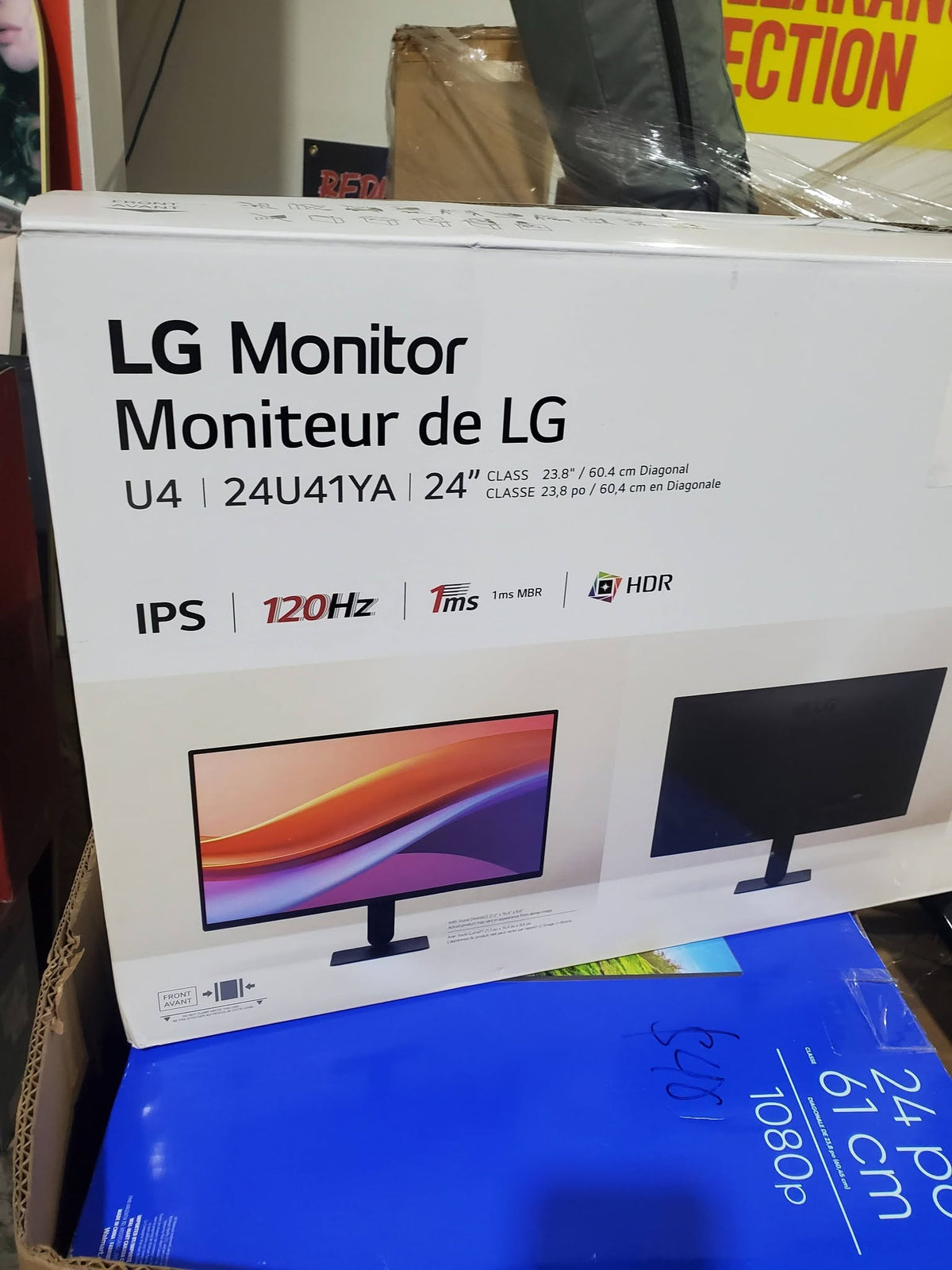 LG 24U41YA‑B – 23.8" Full HD 120Hz IPS Monitor (Black) 🖤🖥️ Brand New •